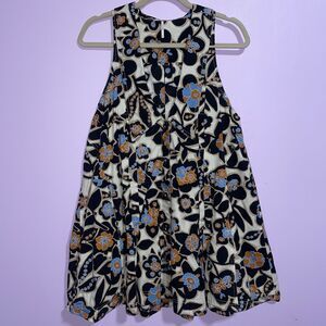 Free People Kate Printed Mini Dress Women S Dark Floral Boho Preppy Pockets